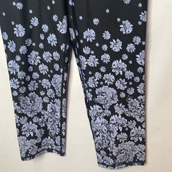 Betsy Johnson Blue/Black Flowered Yoga Pants. Sz.S - Picture 3 of 8